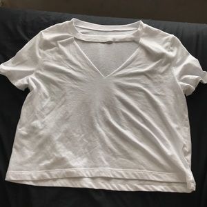 Open neck T-shirt